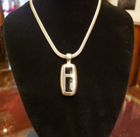 Sterling Silver Onyx Pendant 